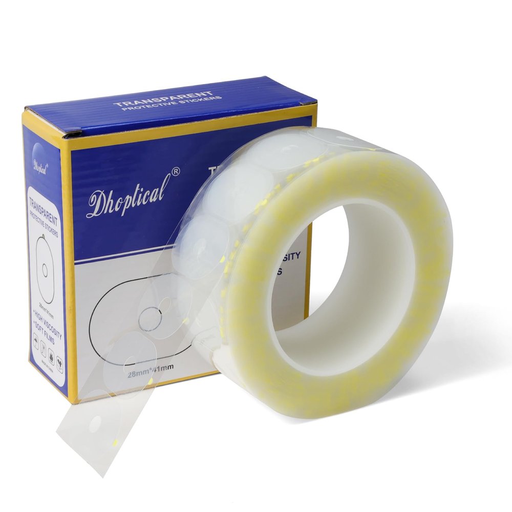 1000Pcs Lens Anti-Slip Transparent Sticker Soft Film Eyeglasses Processing Tape Tool by Dhoptical