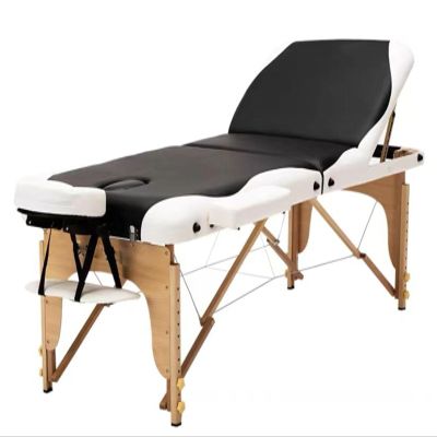 3 Fold Portable Therapy Bed Table with Adjustable Height and Foldable Design Ideal for Spa Use Non Woven Bag Included