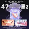 Ultrasonic Retainer Cleaner, 47kHz Ultrasonic UV Cleaner for Dentures, 200ML Portable Ultrasonic Cleaner Machine for Dentures, Retainer, Mouth Guard, Aligner, Whitening Trays, All Dental Appliances view 2