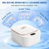 Ultrasonic Retainer Cleaner, 47kHz Ultrasonic UV Cleaner for Dentures, 200ML Portable Ultrasonic Cleaner Machine for Dentures, Retainer, Mouth Guard, Aligner, Whitening Trays, All Dental Appliances view 4