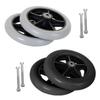 2PCS Rubber Wheel Replacement Wheelchair Front Wheels Rollator Replacement Wheels 6" 7" 8" Black/Gray Non-Slip Wheelchair Caster ABS Wheel Hub with Screws(Gray,7in/17cm) view 1