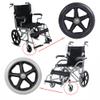 2PCS Rubber Wheel Replacement Wheelchair Front Wheels Rollator Replacement Wheels 6" 7" 8" Black/Gray Non-Slip Wheelchair Caster ABS Wheel Hub with Screws(Gray,7in/17cm) view 2