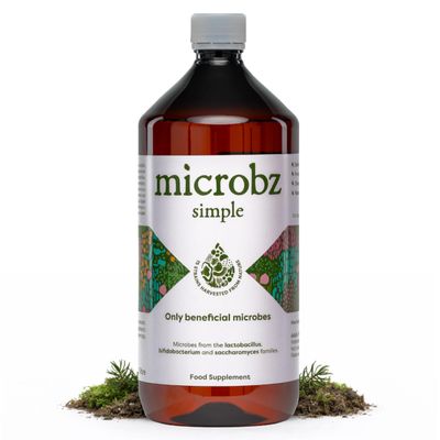 MICROBZ Simple Liquid Probiotics for Gut Health Award-Winning Probiotic Supplement Brand with 15 Strains, Dairy & Gluten Free, Vegan Probiotic Drink for Kids & Adults 66 Servings