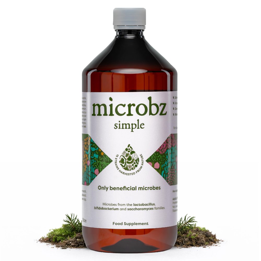 MICROBZ Simple Liquid Probiotics for Gut Health Award-Winning Probiotic Supplement Brand with 15 Strains, Dairy & Gluten Free, Vegan Probiotic Drink for Kids & Adults 66 Servings