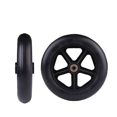 Wheelchair rubber wheels; durable wheelchair accessories; wheelchair replacement parts made of non-slip polyurethane; wheelchair front wheels; non-slip polyurethane wheelchairs A,19 * 19 * 5cm