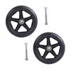2 Pack Solid Replacement Wheels 6/7/8in Wheelchair Front Wheels with Screws Rollator Walker Anti-Slip Replacement Casters Rollers Wheels Easy to Install(Black,7in/17cm) view 1
