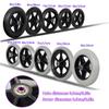 2 Pack Solid Replacement Wheels 6/7/8in Wheelchair Front Wheels with Screws Rollator Walker Anti-Slip Replacement Casters Rollers Wheels Easy to Install(Black,7in/17cm) view 3
