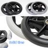 2Pcs Replacement Walker Wheels Rubber Rollator Wheel Replacement Wheelchair Replacement Wheel Caster 6in 7in 8in Trolley Non-Slip Caster Wheel with Screws(Gray,6in/15cm) view 3