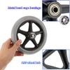 2Pcs Replacement Walker Wheels Rubber Rollator Wheel Replacement Wheelchair Replacement Wheel Caster 6in 7in 8in Trolley Non-Slip Caster Wheel with Screws(Gray,6in/15cm) view 4