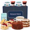 Patisserie Valerie Classic Cream Tea Hamper for 2 With Loose Tea Afternoon Tea Gift Set with Fresh Scones, Handmade Cakes, Jam, Clotted Cream & Tea Food Hamper for Birthdays - Handmade in the UK view 1