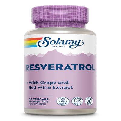 Solaray Resveratrol Complex, 60 Vegan Capsules, Powerful Polyphenol Blend