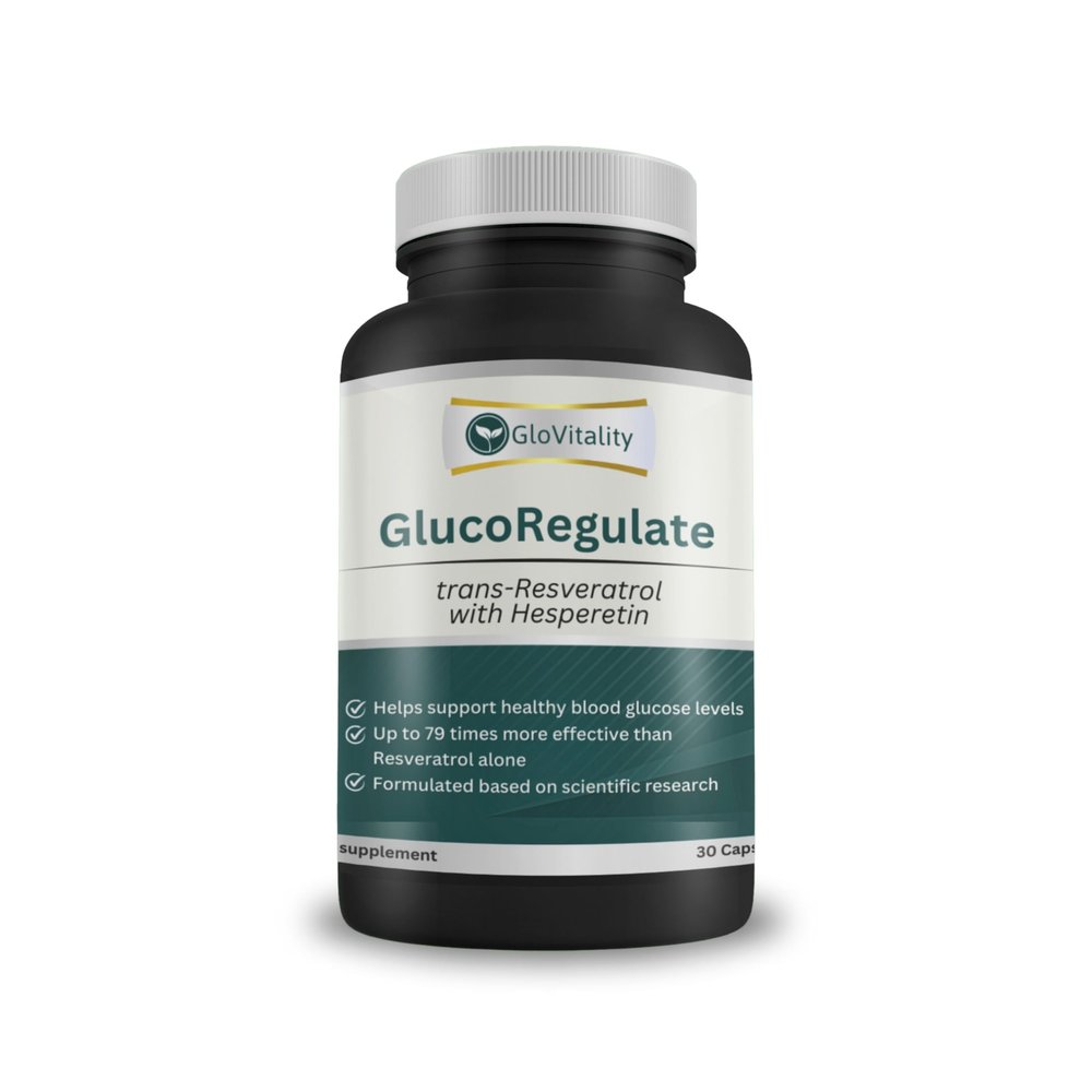 GlucoRegulate | Blood Sugar (Glucose) Control Supplement | Patented Formula | High Purity 99% Trans-Resveratrol | 98% Hesperetin | Vegan