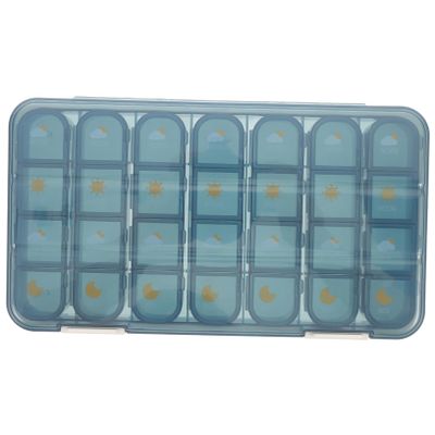SKISUNO Medicine Packaging Box for Travel Compartments Large Capacity Daily Organizer for Seniors Portable Medicine Box Removable Sections