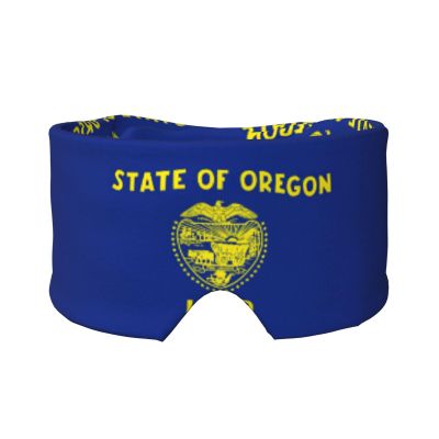 Oregon State Flag Print Sleep Mask for Men Women, Soft Eye Cover, Soundproof Sleep Earmuff Headband for Travel, Nap