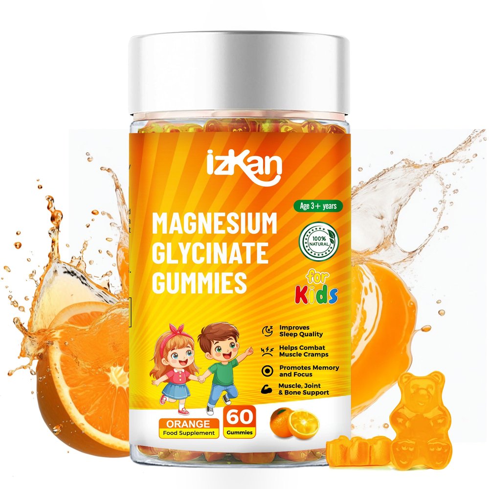 Magnesium Glycinate Gummies 100mg for Kids, Calm Magnesium Gummies for Sleep, Relaxation, Brain, Focus, Bone, No Melatonin, Gluten Free, Non GMO, Vegan, 60 Gummies (1)