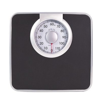 Analog Bathroom Scale - Non-Slip Waterproof Surface, Mechanical Floor Scale for Home, No Batteries Needed