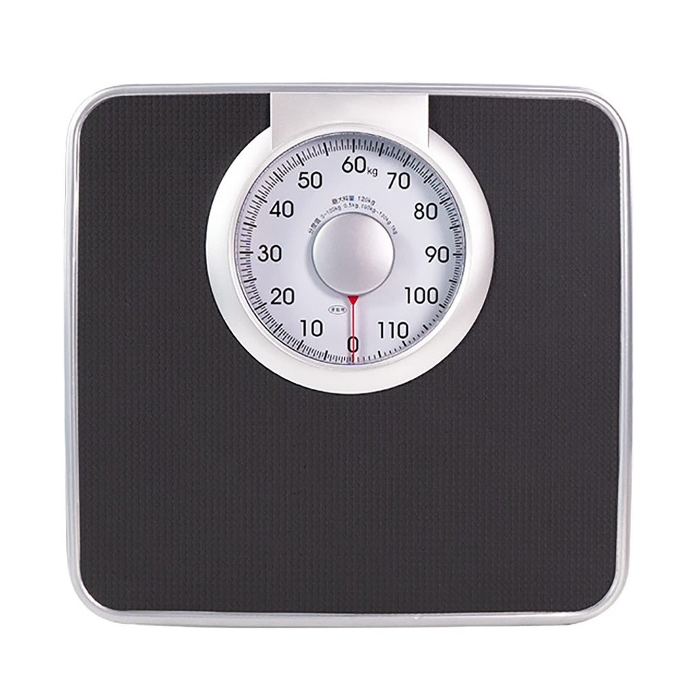 Analog Bathroom Scale - Non-Slip Waterproof Surface, Mechanical Floor Scale for Home, No Batteries Needed