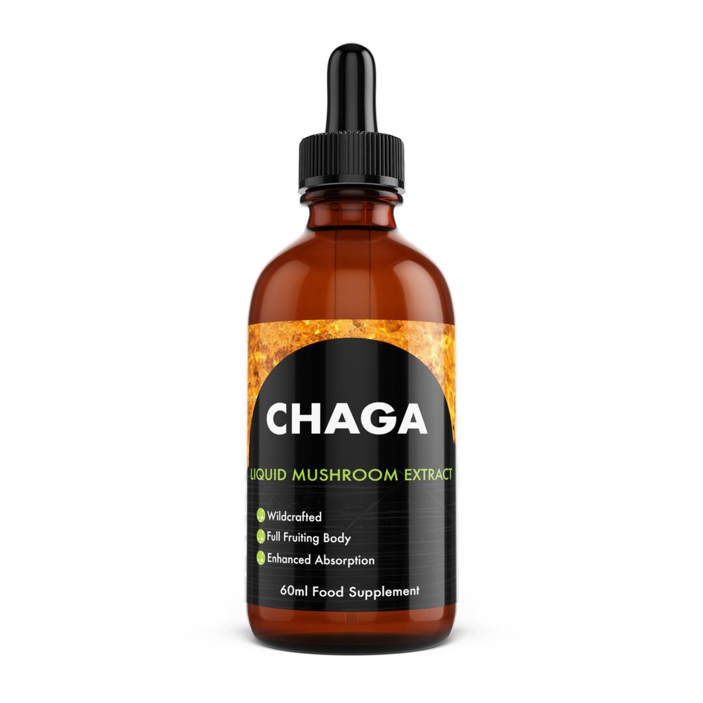 Feel Supreme - Chaga Mushroom Liquid Extract - Antioxidant-Rich, Pure Chaga Mushroom Supplement - Immune System Booster, Energy Supplements - Non-GMO, Natural Ingredients - 60ml