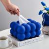 ZDUD Tissue box,HighGrade Leather Tissue box,Tissue Box Creative Ceramic Tissue Box Home Living Room Tea Table Decorative Storage Box Luxury Highgrade Paper Drawer Tissue Dispenser.(Blue) view 4