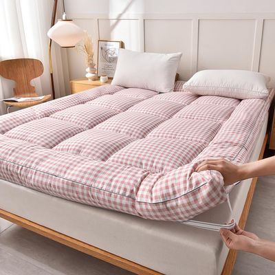 Mattress Topper Single/Twin/Queen/King Size,8cm Thick Pillow Top Mattress Topper for Back Pain,Super Soft Japanese Futon Mattress Floor Guest Bed (Pink,150x200cm)