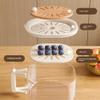 2-in-1 Draining and Preservation Basket, Multifunctional Fruit Washing Bowl with Strainer,Foldable Colander with Lockable Lid, Strainer Bowl Food Drainer,Vegetable Container with Lid and Handle (B) view 3