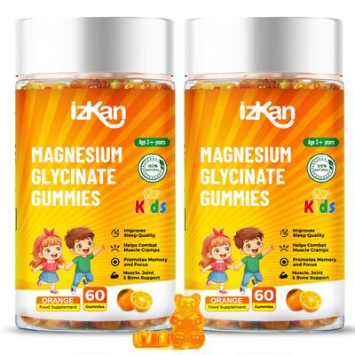 Magnesium Glycinate Gummies 100mg for Kids, Calm Magnesium Gummies for Sleep, Relaxation, Brain, Focus, Bones, No Melatonin, Gluten Free, Non GMO, Vegan, 60 Gummies (2)