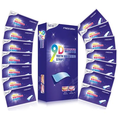Generic 9D Teeth Whitening Strips, 14 Pack 28 pcs - Enamel-Safe, Non-Sensitive Teeth Whitener, Effective Stain Removal with Gentle Application