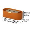 ZDUD Tissue box,HighGrade Leather Tissue box,Tissue Box Home Highgrade Leather Tissue Box Multifunction Remote Control Storage Box Integrated Simple Modern Paper Box Rack Tissue Dispenser.(Brown) view 2