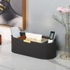 ZDUD Tissue box,HighGrade Leather Tissue box,Tissue Box Home Highgrade Leather Tissue Box Multifunction Remote Control Storage Box Integrated Simple Modern Paper Box Rack Tissue Dispenser.(Brown) view 3