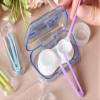 4Pcs Contact Lenses Applicator Contact Lens Applicator Kit, Portable Contact Lens Remover Tools with Tweezers & Suction Stick, Storage Case Included - Ideal for Travel and Daily Use view 3