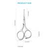 LIVINGO Professional Nose Hair Scissors, Sharp Stainless Steel view 2