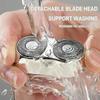 New Upgrade Double Head Portable Electric Shaver - Rechargeable Waterproof, USB Mini Shaver for Men (Blue) view 4