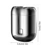 2024 New Upgrade Pocket Shaver USB m ini Shavers for Men,Double He-ad Motor Electric Shaver Rechargeable Waterproof Compact Electric Shaver,Pocket Size Rotary Electrical Shaver,2.76x2.13 in view 2
