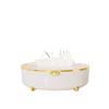 Tissue box,HighGrade Leather Tissue box,Creative Multifunctional Storage Tissue Box Living Room Coffee Table Highgrade Paper Box Practical Highfooted Tissue Box Facial Tissue Dispenser Box.(White) view 1