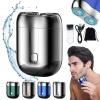 2024 New Upgrade Double Head Mini Electric Shaver for Men - USB Rechargeable Waterproof Portable Pocket Shaver (Silver) view 1