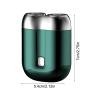 2024 New Upgrade Pocket Shaver USB m ini Shavers for Men,Double He-ad Motor Electric Shaver Rechargeable Waterproof Compact Electric Shaver,Pocket Size Rotary Electrical Shaver,2.76x2.13 in view 2