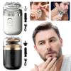 BYYLECL Portable Multifunctional Capsule Shaver, 2 in 1 Mini Shaver with Nose Hair Trimmer,USB Rechargeable Electric Shaver for Travel Home Business Trip Black view 2