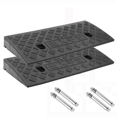 DAQXYH 2 PCS Portable Driveway Curb Ramps For Cars Doorways Threshold Ramps 1in 2in 3in 4in 5in 6in 7in Rise Step Ramp For Wheelchairs Bikes Scooter(50 * 27 * 10cm)