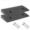 DAQXYH 2 PCS Portable Driveway Curb Ramps For Cars Doorways Threshold Ramps 1in 2in 3in 4in 5in 6in 7in Rise Step Ramp For Wheelchairs Bikes Scooter(50 * 27 * 10cm) view 1