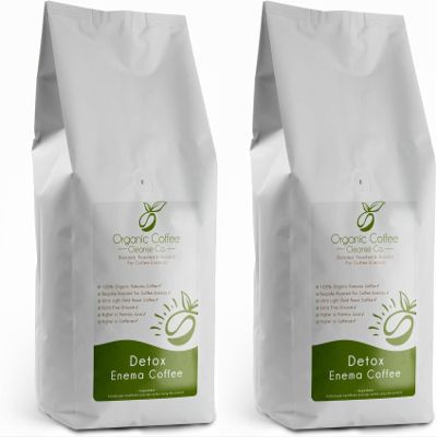 Ground Enema Coffee 2kg - 2 x 1kg Bundle - For Coffee Enemas - 100% Robusta & 100% Organic - Ultra Light Gold Roast - Fine Grind