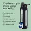 Asbirg 2.0 Fitness | Protein Shaker Made of Glass | Protein Shaker | Drinking Bottle | with Spiral Ball | 35 oz view 2