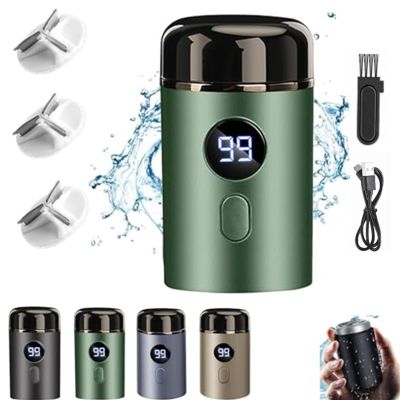 Enspiracle Mini Shaver, Your Go-to Newest Unisex Mini Portable Electric Shaver, Pocket Size Washable Sopani Mini Shaver Designed for Mens Wet Dry Shaving (Green)