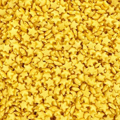 A Pinch Of - Stars - Mini Gold - Cake Topper Sprinkles - 25g Edible Shimmer Shapes Cupcake/Cake Decorations - For Weddings, Christenings, Halloween & Xmas Parties