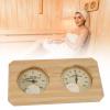 2 in 1 Wooden Sauna Hygrothermograph, Simultaneously Monitor Environment Changes in Sauna Room, Wall Mounted Display Temperature and Humidity with Accuracy view 2