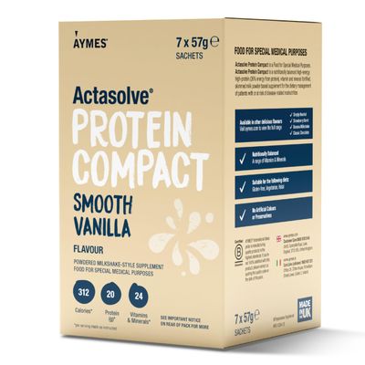 AYMES - ActaSolve Protein Compact - Vanilla - 42 Servings - High Protein Nutritional Powder - Gluten Free & Vegetarian - Suitable for Adults and Children Aged 3+