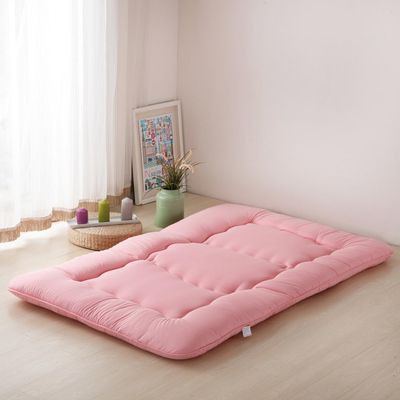 10cm Thick Futon Mattress Single/Twin/Queen/King Size Floor Guest Bed,Foldable Sleeping Bed Portable Camping Mattress Floor Lounger Couch Bed Mattress Topper (Pink,120x200cm)