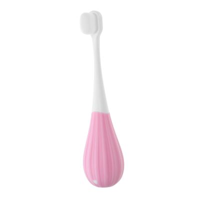 BEBEMOKO Toddler Toothbrush Soft Bristles Manual Kids Tooth Brush Pink Lightweight 2-5 Years Baby Oral Care Ergonomic Children's Dental Brush