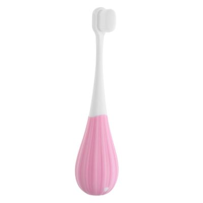 MOLUCKFU Extra Soft Pink Children's Toothbrush for Ages 2-5 Manual Ergonomic Design Gentle Bristles for Toddler Oral Care