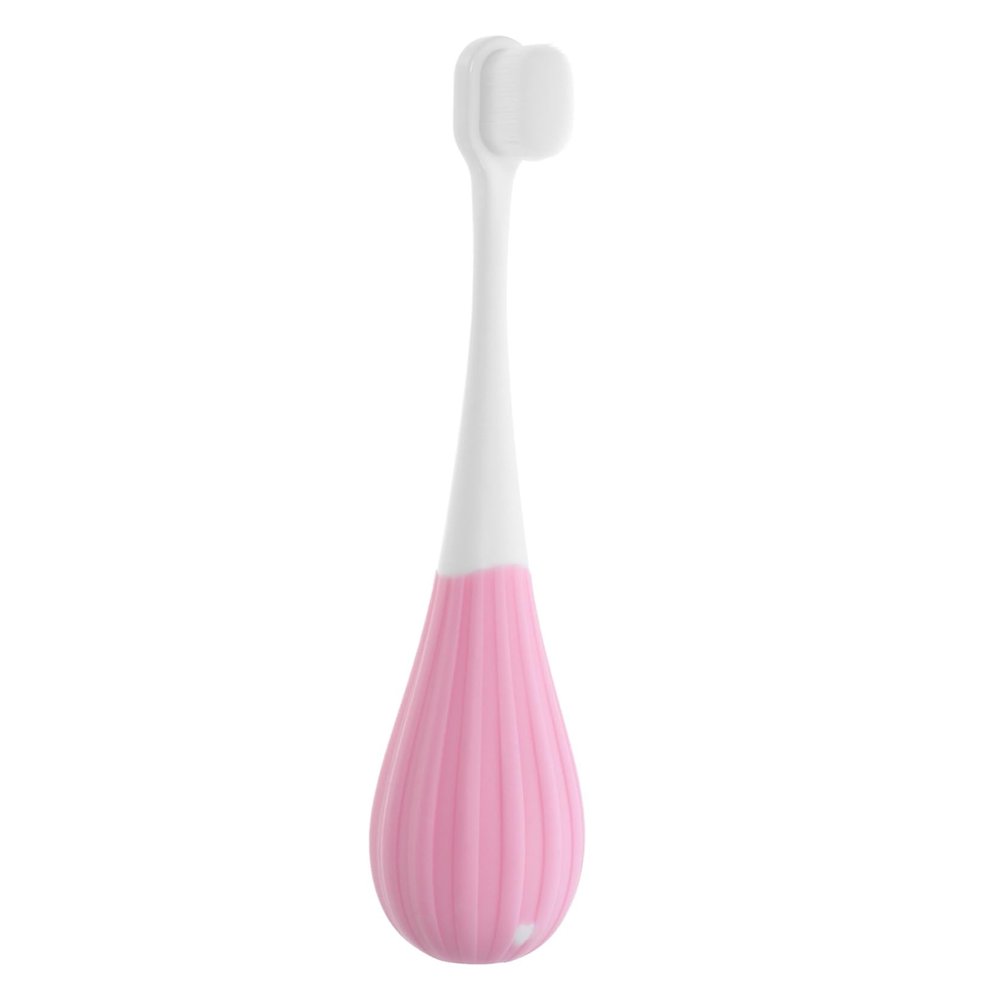 MOLUCKFU Extra Soft Pink Children's Toothbrush for Ages 2-5 Manual Ergonomic Design Gentle Bristles for Toddler Oral Care