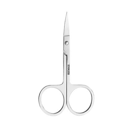 KLVN Facial Makeup Scissors Pointed Stainless Steel Beauty Scissors Multi-Model Round Professional Nose Eyebrow Beard Eyelash Trimmer(E)